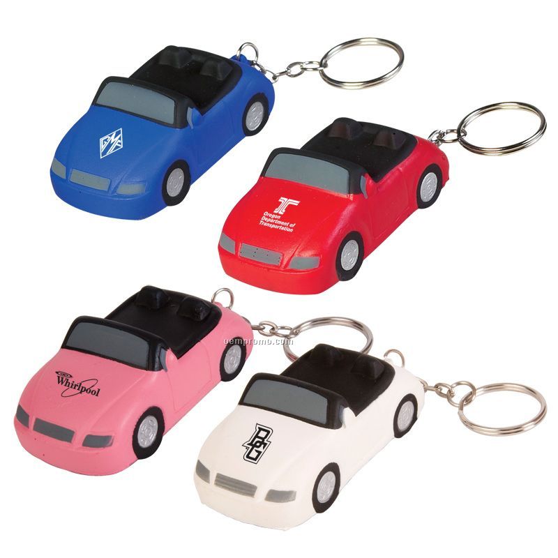 Sports Car Squeeze Toy Key Chain