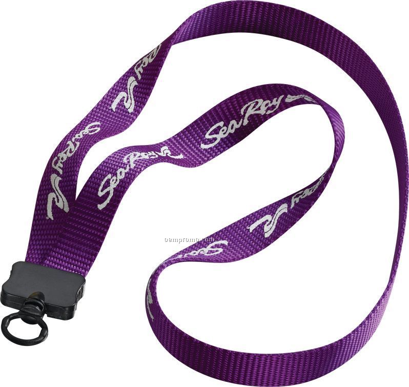 3/4" Nylon Lanyard with Plastic Clamshell and O-Ring.