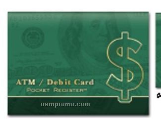 Atm / Debit Card Pocket Register - Money Design