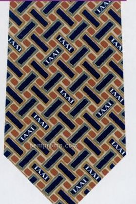 Custom Logo Woven Polyester Tie - Pattern Style D