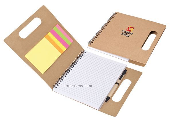 Handled Eco Set W/ Sticky Flags, Notes & Pen