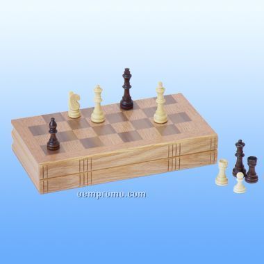 Oak Book Style Chess Set (Screen Printed)