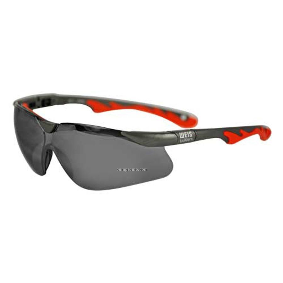 Premium Sports Style Safety Eyeglasses (Amber Yellow/Charcoal Gray/Orange