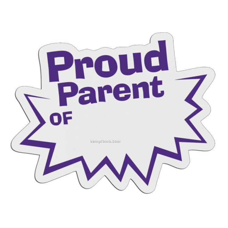 Proud Parent Lightweight Plastic Sports Badge (3 1/4