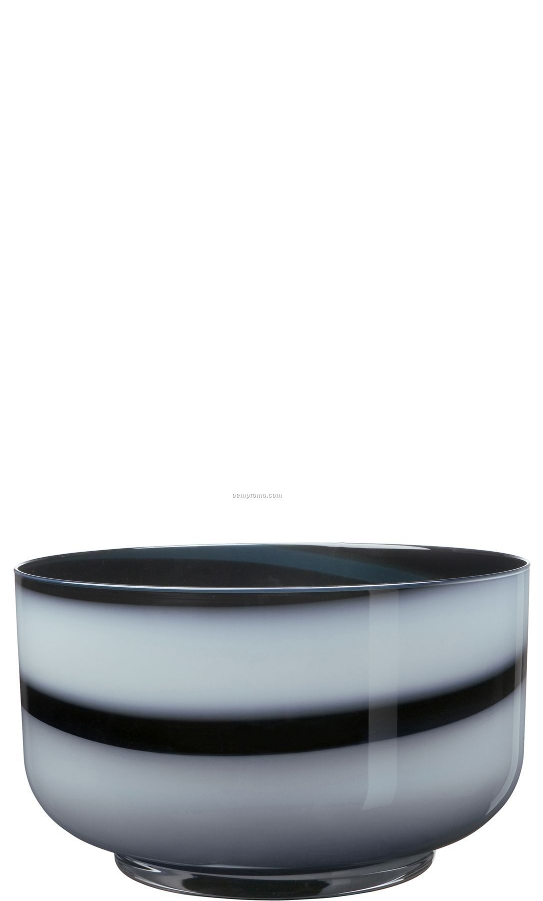 Twist Glass Bowl W/ Spiral Design By Anna Ehrner (6 1/4