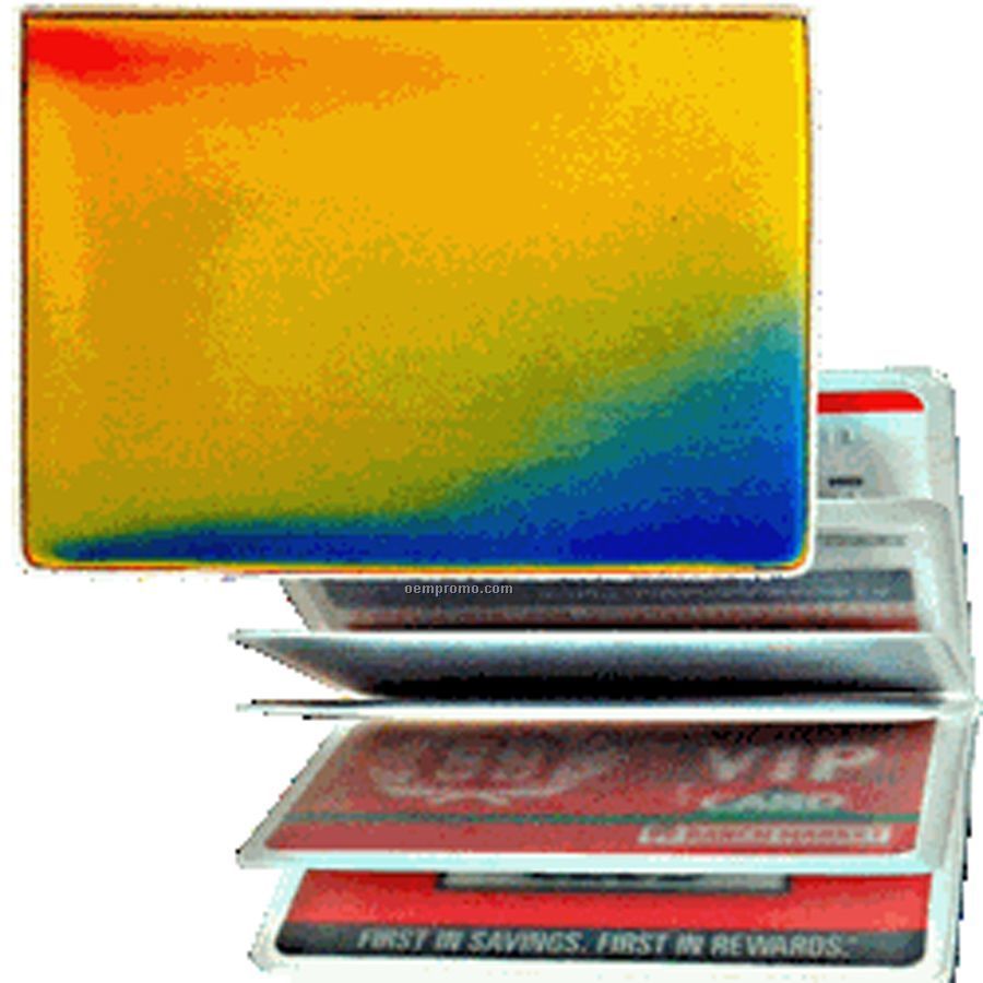 Yellow/Red/Blue 3d Lenticular Id / Credit Card Holder (Stock)