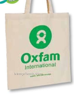 100% Organic Cotton Tote Bag W/ Long Shoulder Straps (Blank)