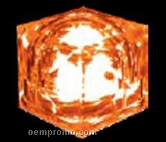 Blank Orange Crystal Light Up Ice Cubes