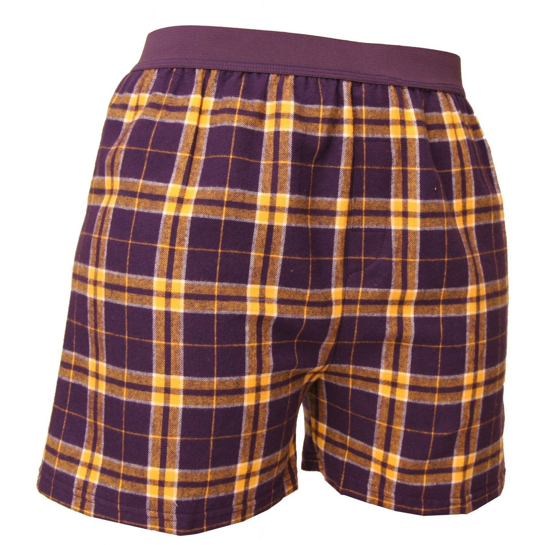 Youth Purple/Gold Plaid Classic Boxer Short