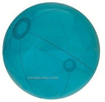 16" Inflatable Translucent Teal Green Beach Ball