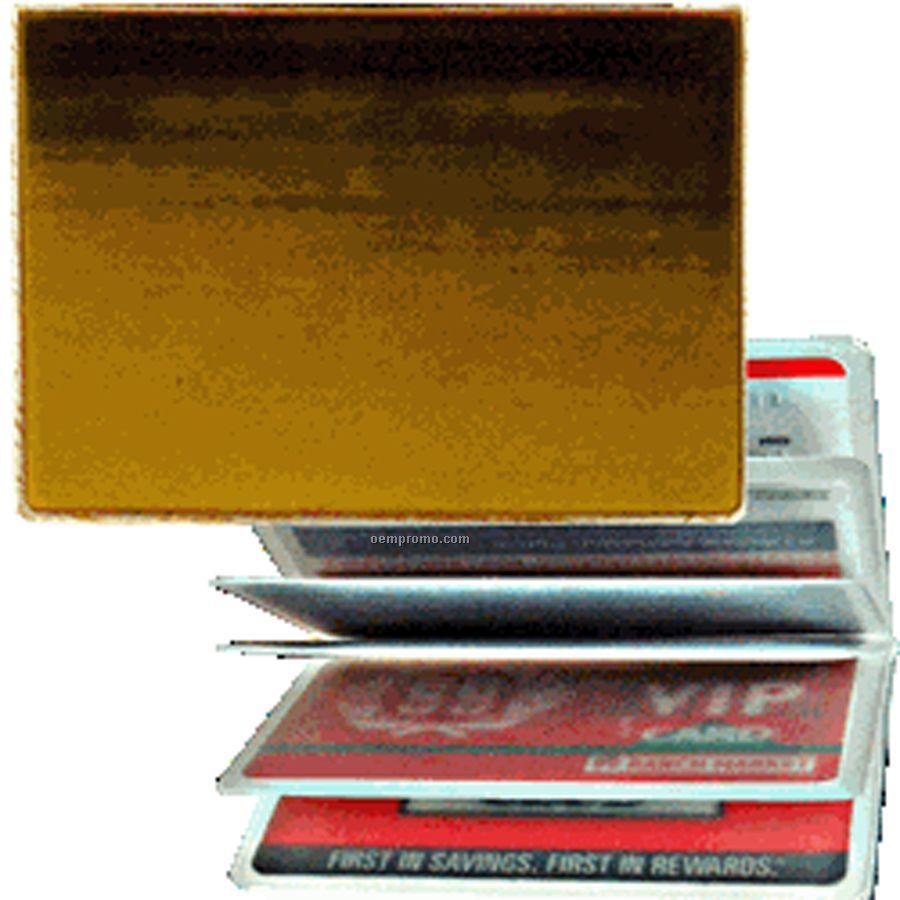 Brown/Yellow/Orange 3d Lenticular Id / Credit Card Holder (Stock)