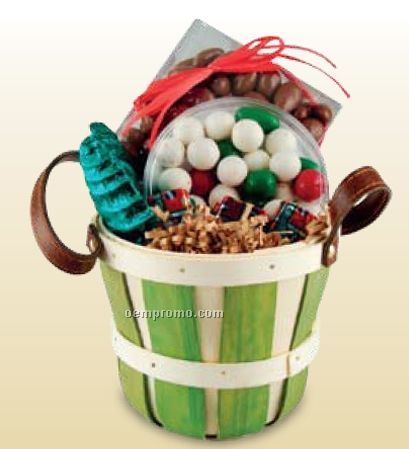 Small Bushel Basket W/ Holiday Chocolates