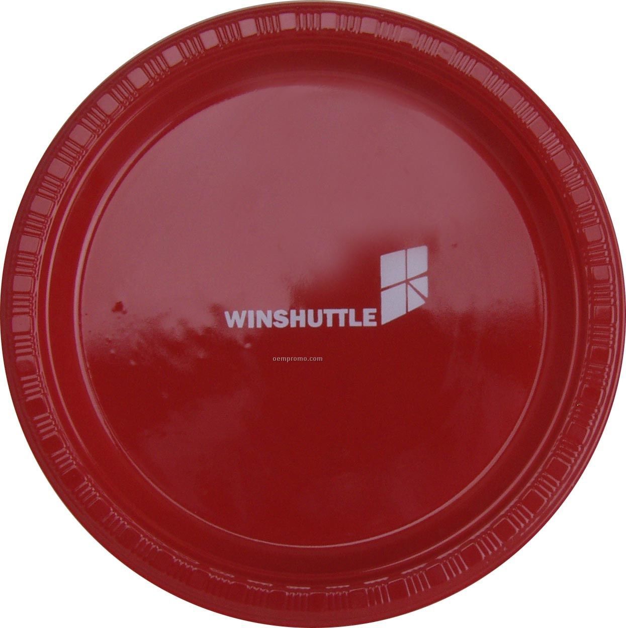 Colorware 9" Classic Red Plastic Plate