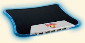 Mouse Pad W/ Built-in 4 Port High Speed USB 1.1 Hub