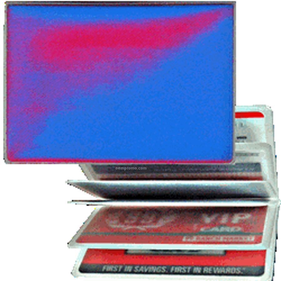 Pink/Purple/Blue 3d Lenticular Id / Credit Card Holder (Stock)