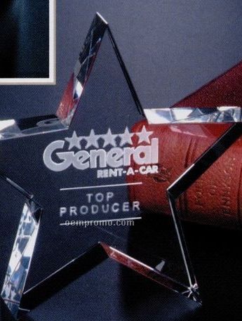 Star Gallery Crystal Tapered Star Award (5")
