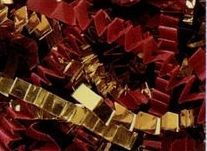 10# Red & Gold Paper & Metallic Blends Crinkle Cut Paper Shreds