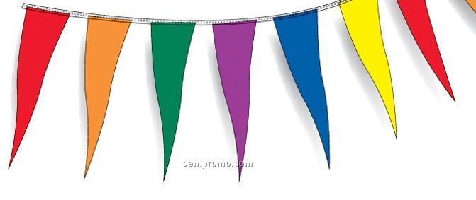 6"X18" Wind Beater 60' Pennants W/ 40 Per String - Red/White/Blue