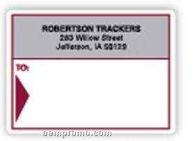 Laser Sheet Mailing Labels With Burgundy Red Arrow