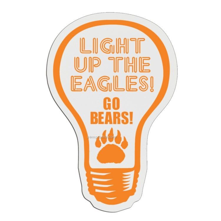 Light Bulb Lightweight Plastic Badge (3 1/2