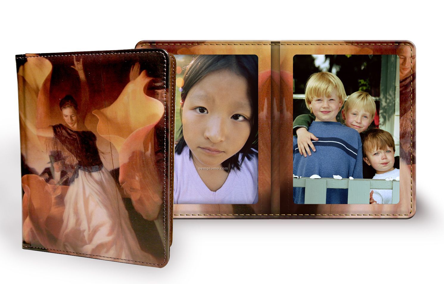 4-color Leather Folding 4"X6" Picture Frame (2 Sides)