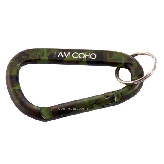 Camouflage Carabiner With Split Ring