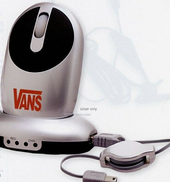 V-line Wireless Optical Mouse W/ USB Hub