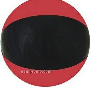 16" Inflatable Ruby Red / Black Beach Ball
