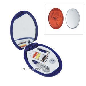 Oval Sewing Kit W/Mirror