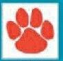 Sport/ Mascot Temporary Tattoo - Red 4 Toed Paw Print (2