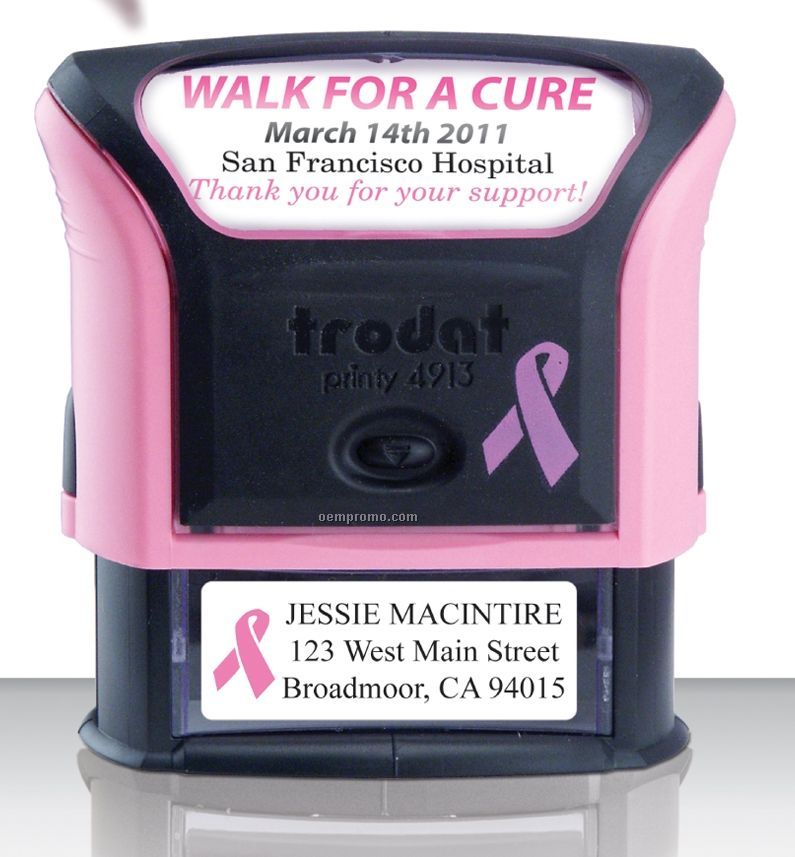 Trodat Stamp For A Cure Self Inking Stamp W/ Ad Window