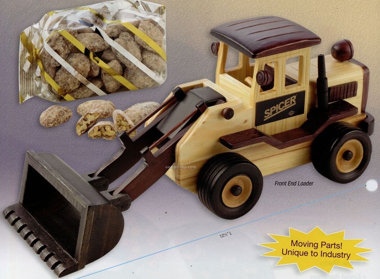 Wooden Front End Loader W/ Deluxe Mixed Nuts (No Peanuts)