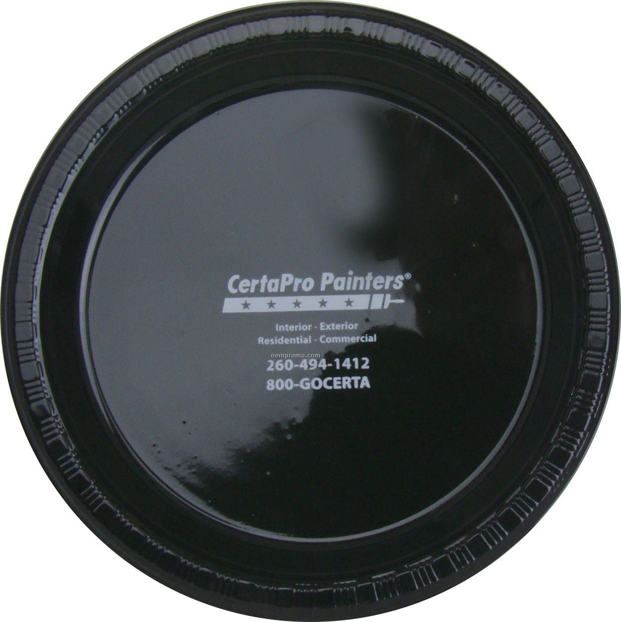 9" Round Black Velvet Colorware Paper Plate