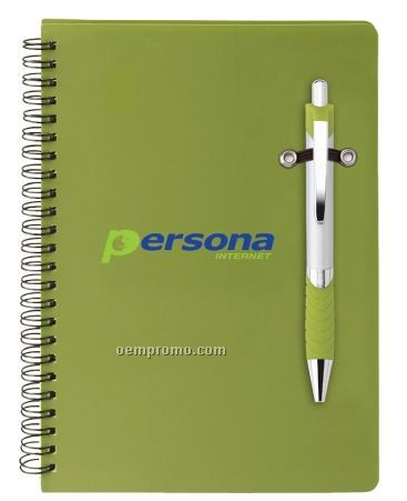Neutron Colorplay Double Spiral Bound Notebook & Retractable Pen Combo