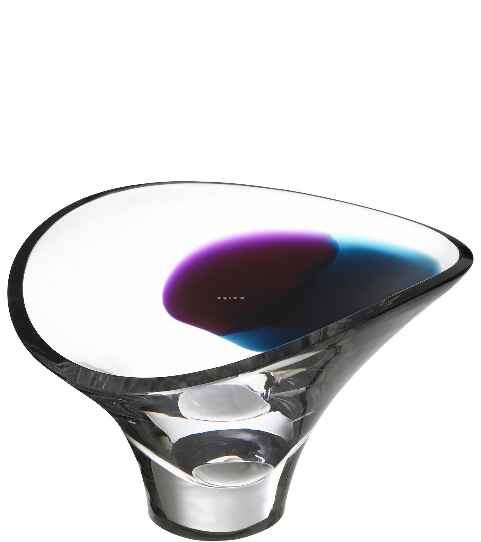 Aria Crystal Bowl W/ Purple Accent