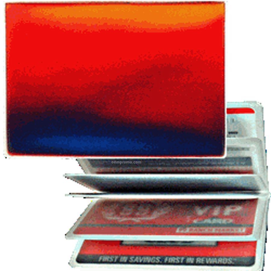 Red/Yellow/Green/Black 3d Lenticular Id / Credit Card Holder (Stock)