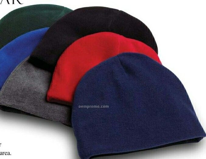 Wolfmark Red Fleece Beanie Cap - One Size Fits Most