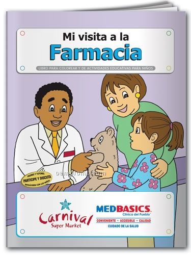 Spanish Coloring Book - My Visit To The Pharmacy