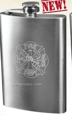 Stainless Steel Flask With Engraved Fire Department