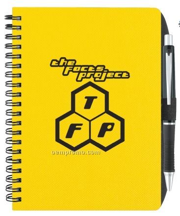 Textured Notebook W/ Ballpoint Pen