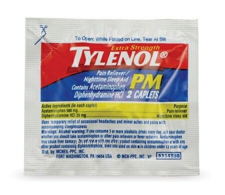 Tylenol PM Nighttime Sleep Aid Caplet Packet