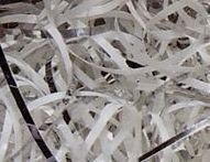 10# White & Silver Paper & Metallic Blends Crinkle Cut Paper Shreds