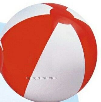24" Red & White Inflatable Beach Ball