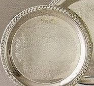 8" Elegance Silver Plated Gadroon/ Chase Tray