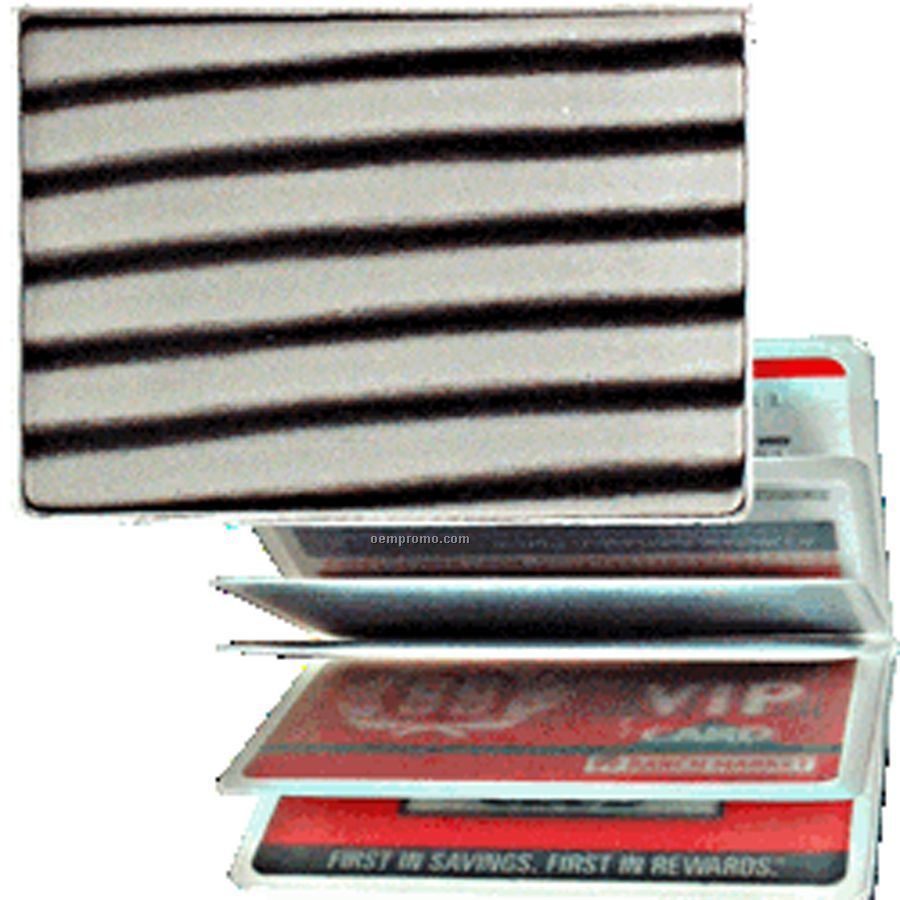 Black/White 3d Lenticular Id / Credit Card Holder (Stock)
