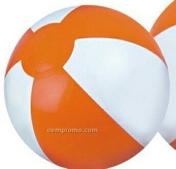 20" Inflatable Orange & White Beach Ball