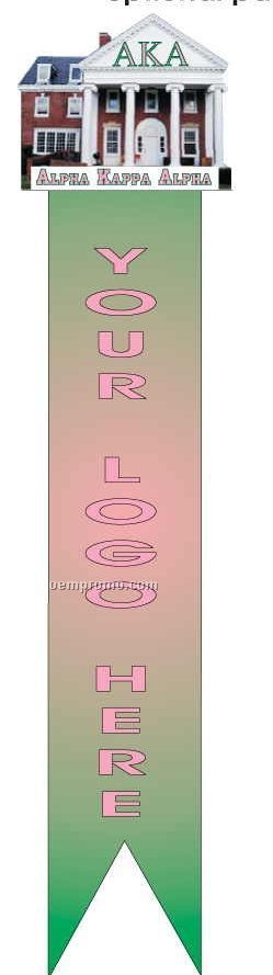 Alpha Kappa Alpha Sorority House Bookmark W/ Black Back