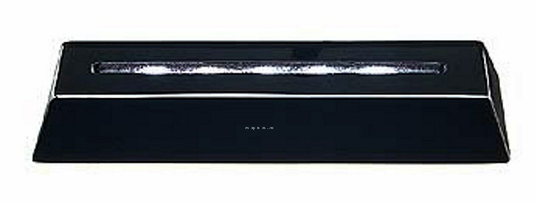 Black LED Slotted Base For 6" Wide X 1/4" Thick Glass. Features 6 Led's.