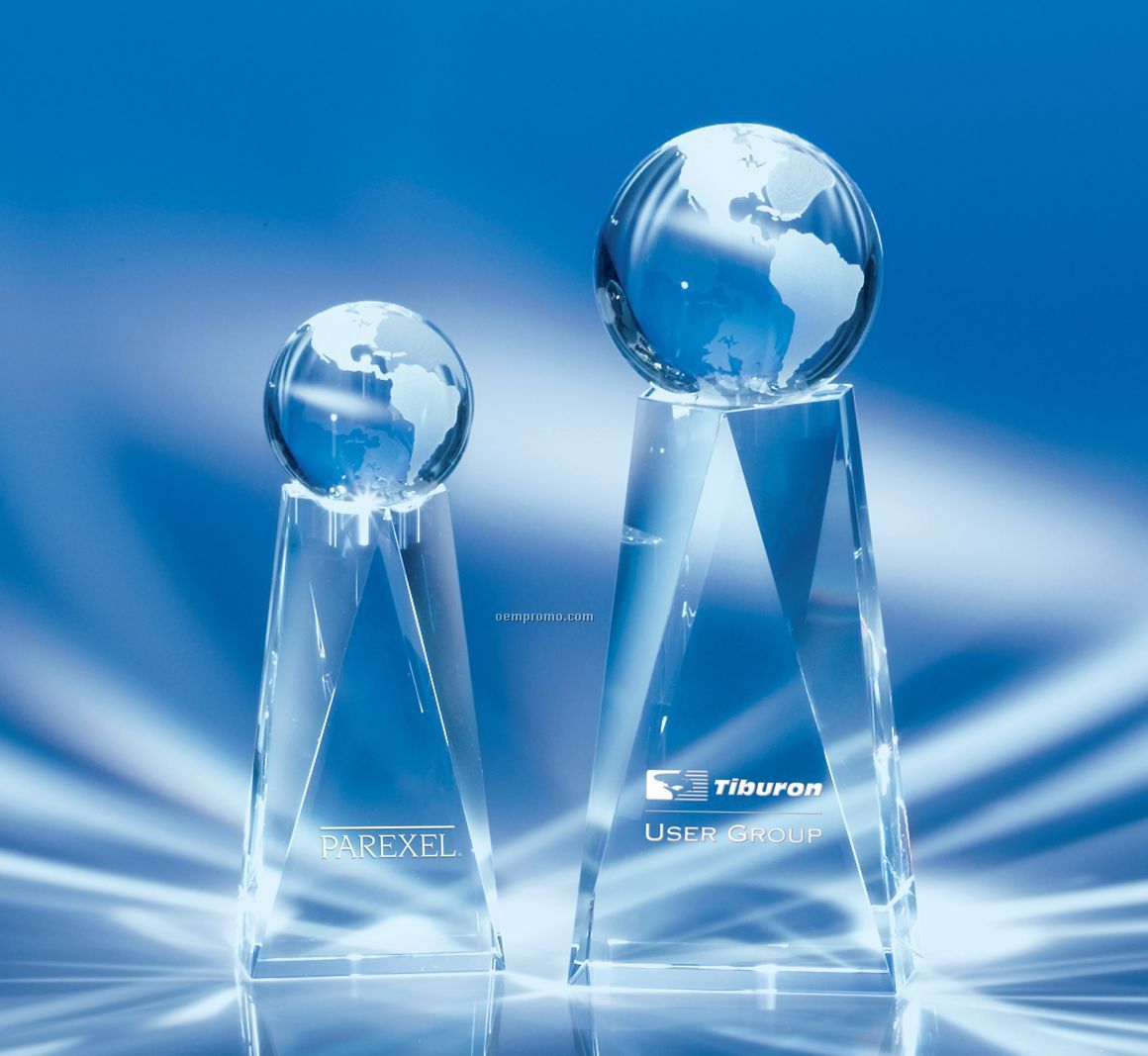 Exposure Crystal Globe Award (2-3/8"X7-1/4"X1-3/4" )