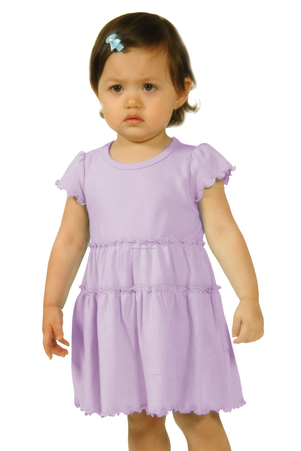 Infant's Tiered Lettuce Edge Short Sleeve Dress